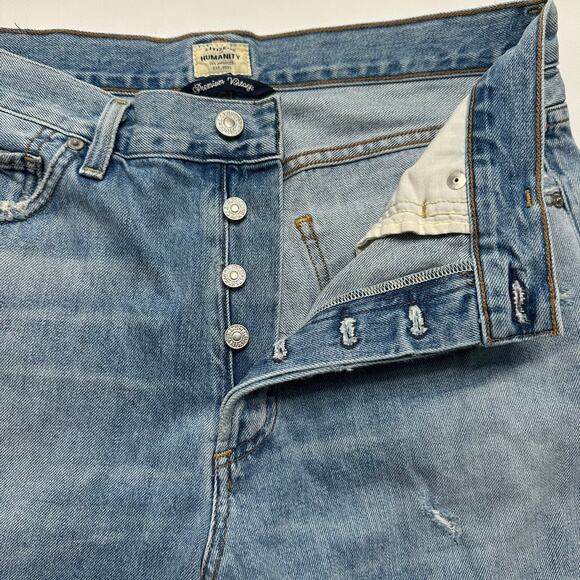 Citizens of Humanity Button Fly Boyfriend Straight Leg Denim Jeans - Picture 9 of 13